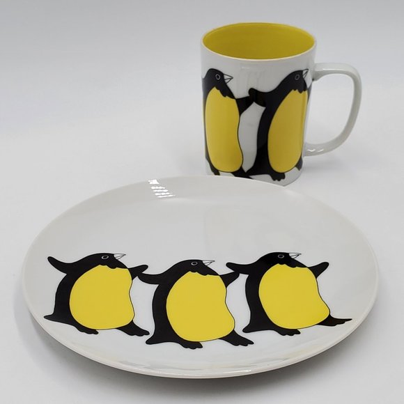 Fitz and Floyd Penguin Plate & Cup - Picture 10 of 16
